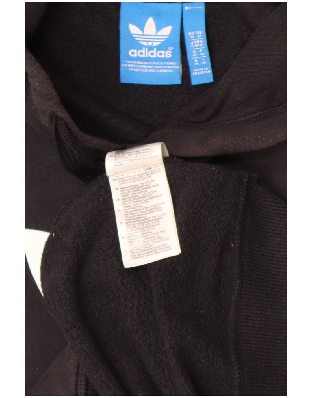 Adidas Grafisk hættetrøje til mænd mellem sort bomuld