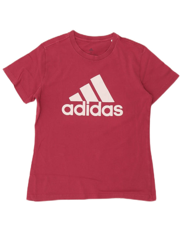 Adidas Grafisk T-Shirt Top UK 12/14 Medium Pink