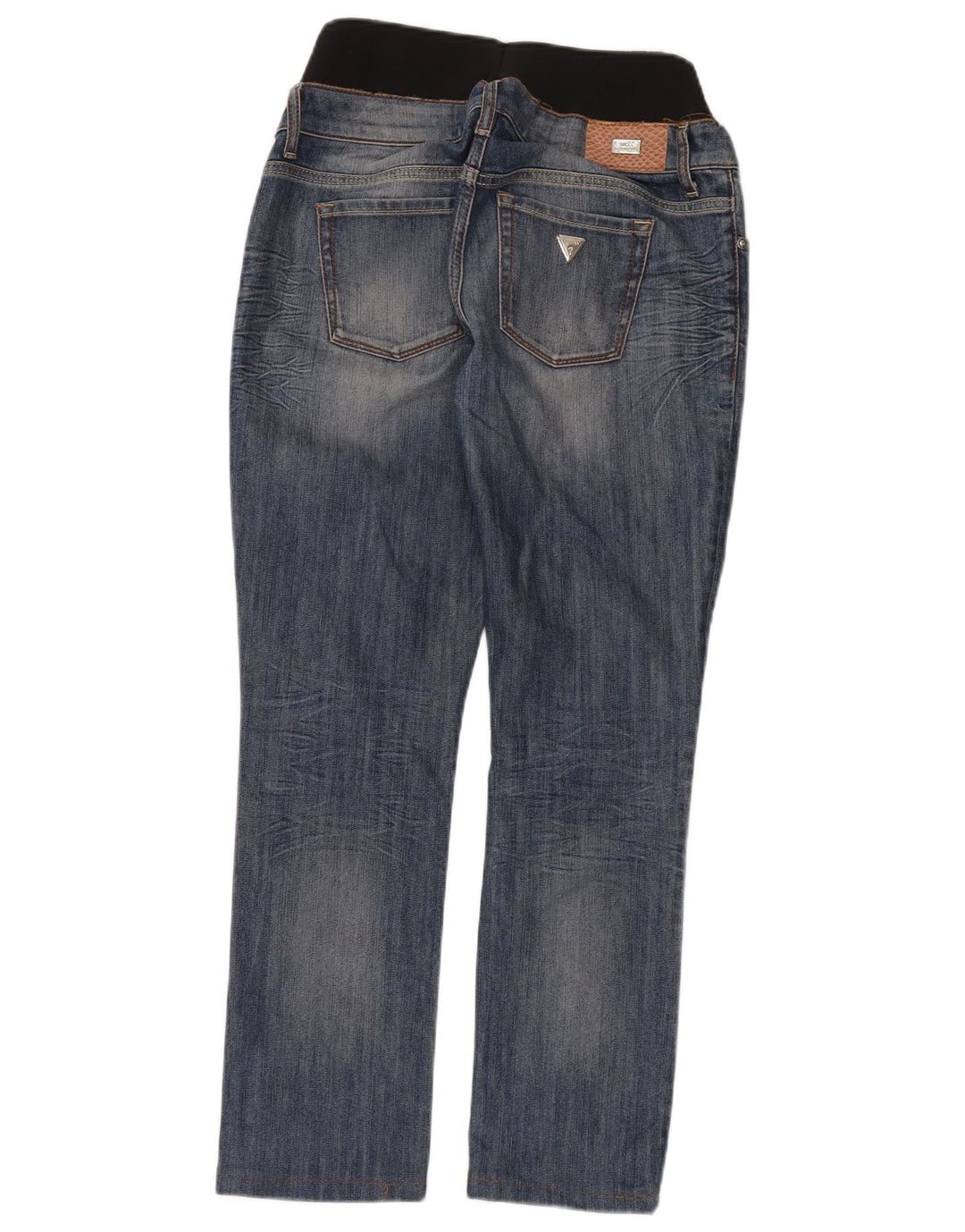 Guess lige jeans til kvinder W24 L28 blå farveblok