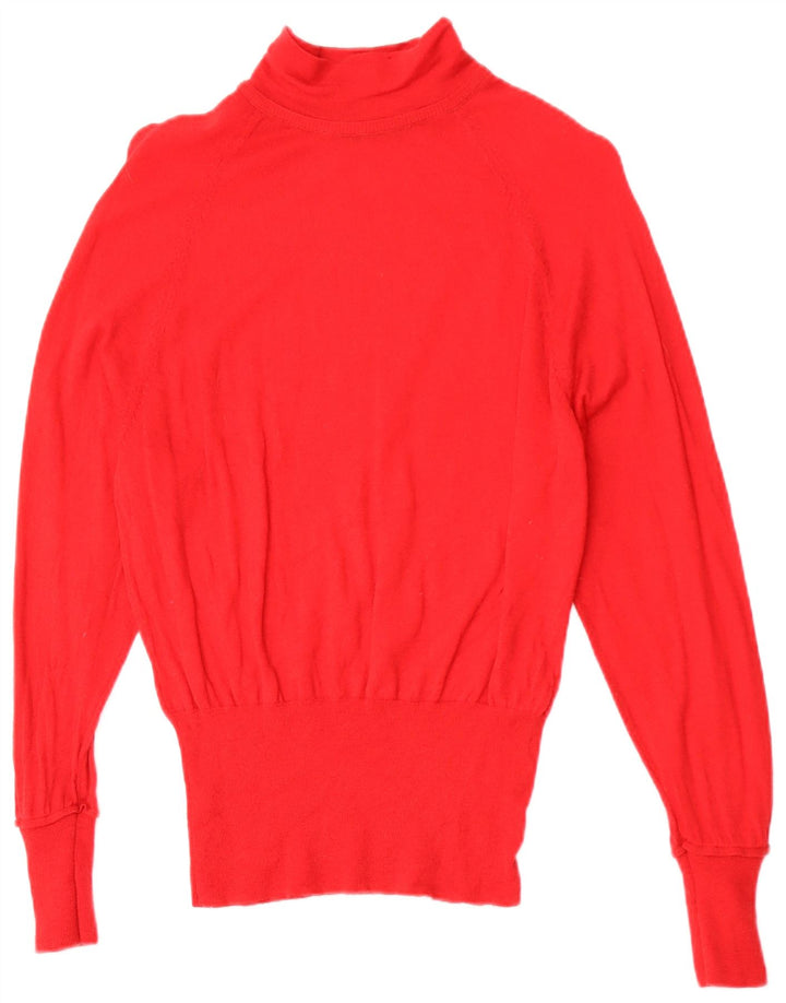 MARKS & SPENCER Dame Turtle Neck Sweater UK 12 Medium Rød