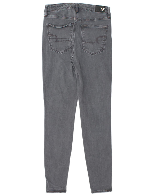 AMERICAN EAGLE OUTFITTERS Dame Skinny Jeans UK 10 Small W28 L29 Grå