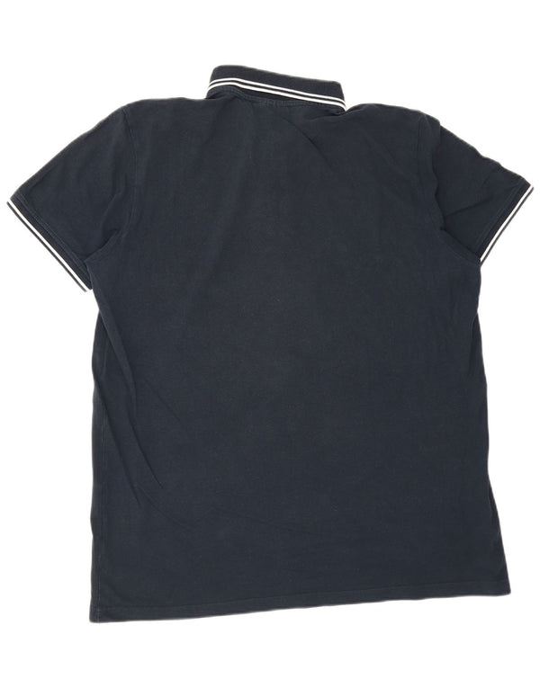Kappa herre poloskjorte 2XL marineblå stribet bomuld