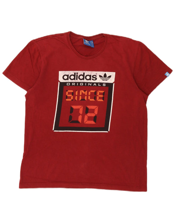 Adidas Grafisk T-shirt top til mænd Medium Burgundy