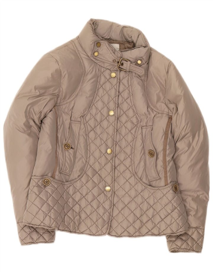 Henry Cottons Dame vatteret jakke IT 46 Stor Grå Polyester