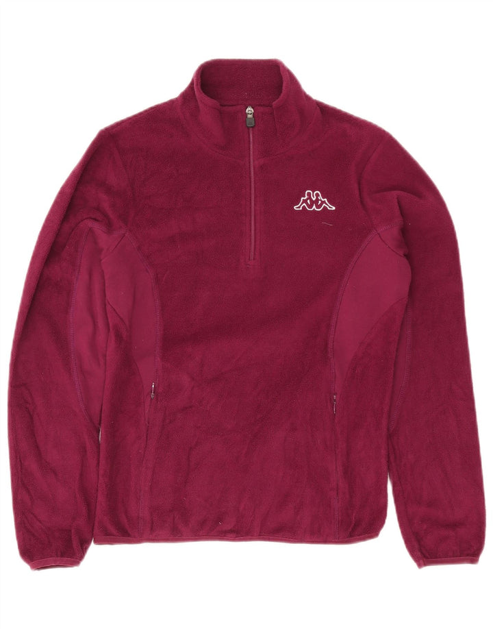Kappa Fleece Jumper med lynlås til kvinder UK 14 Medium Lilla Polyester