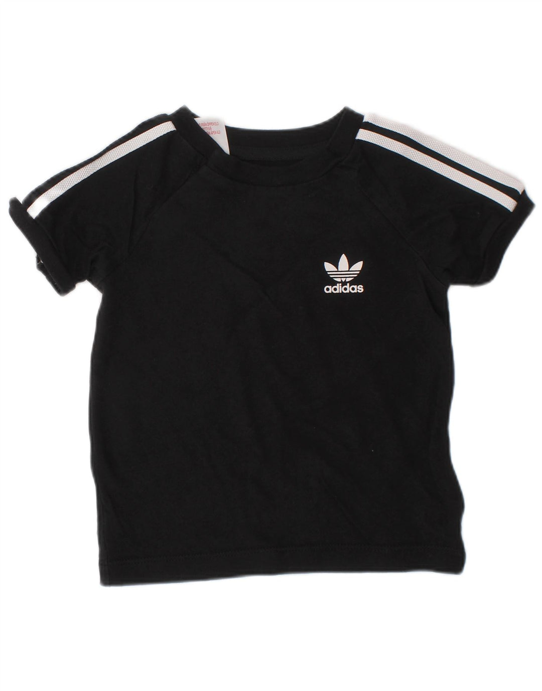 ADIDAS Baby Boy T-Shirt Top 6-9 måneder Sort Bomuld