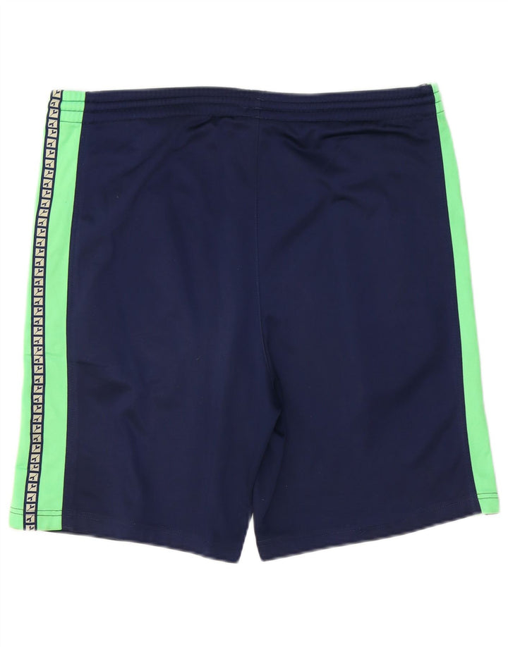 Diadora Herre grafiske sportsshorts store marineblå colourblock polyester