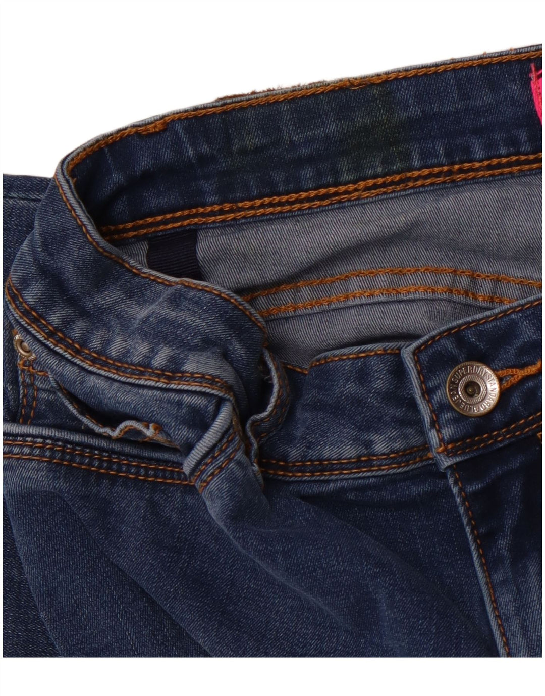 SUPERDRY Dame Alexia Jegging Skinny Jeans W28 L28 Blå Bomuld