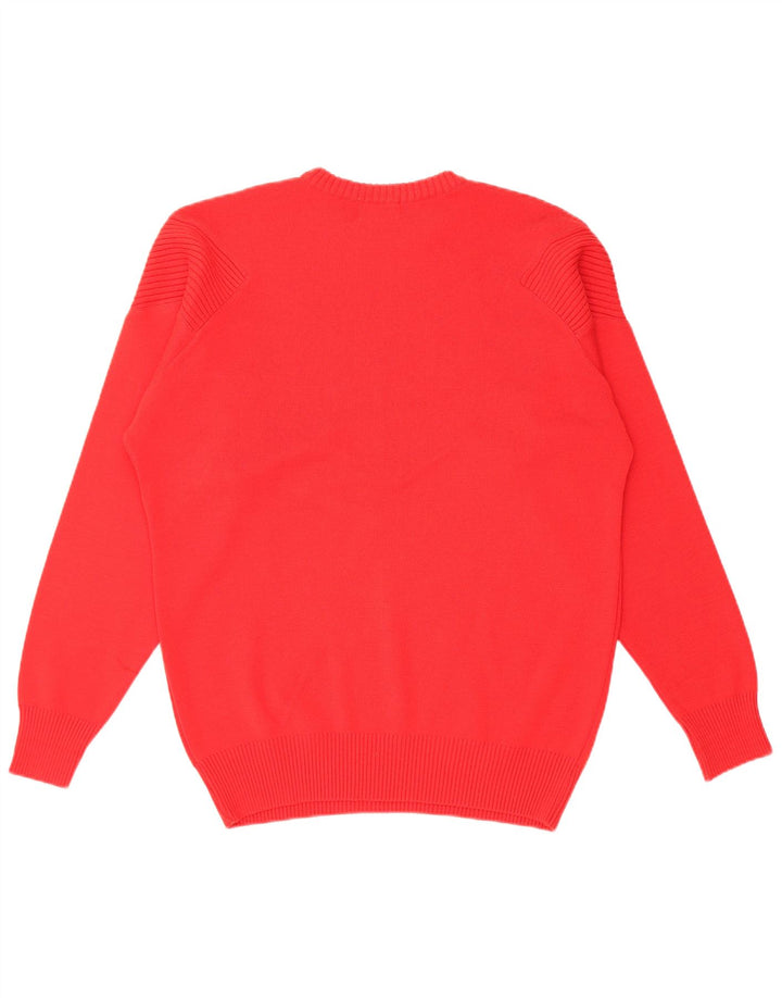 PAUL & SHARK Herre Yachting Crew Neck Jumper Sweater Medium Red Virgin Wool