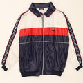 ARENA Womens Graphic Tracksuit Top Jacket Large Navy Blue Colourblock Vintage Arena and Second-Hand Arena from Messina Hembry 