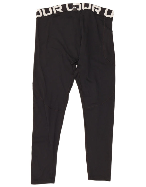 UNDER ARMOUR Herre Cold Gear Grafiske Leggings 2XL Sort Polyester