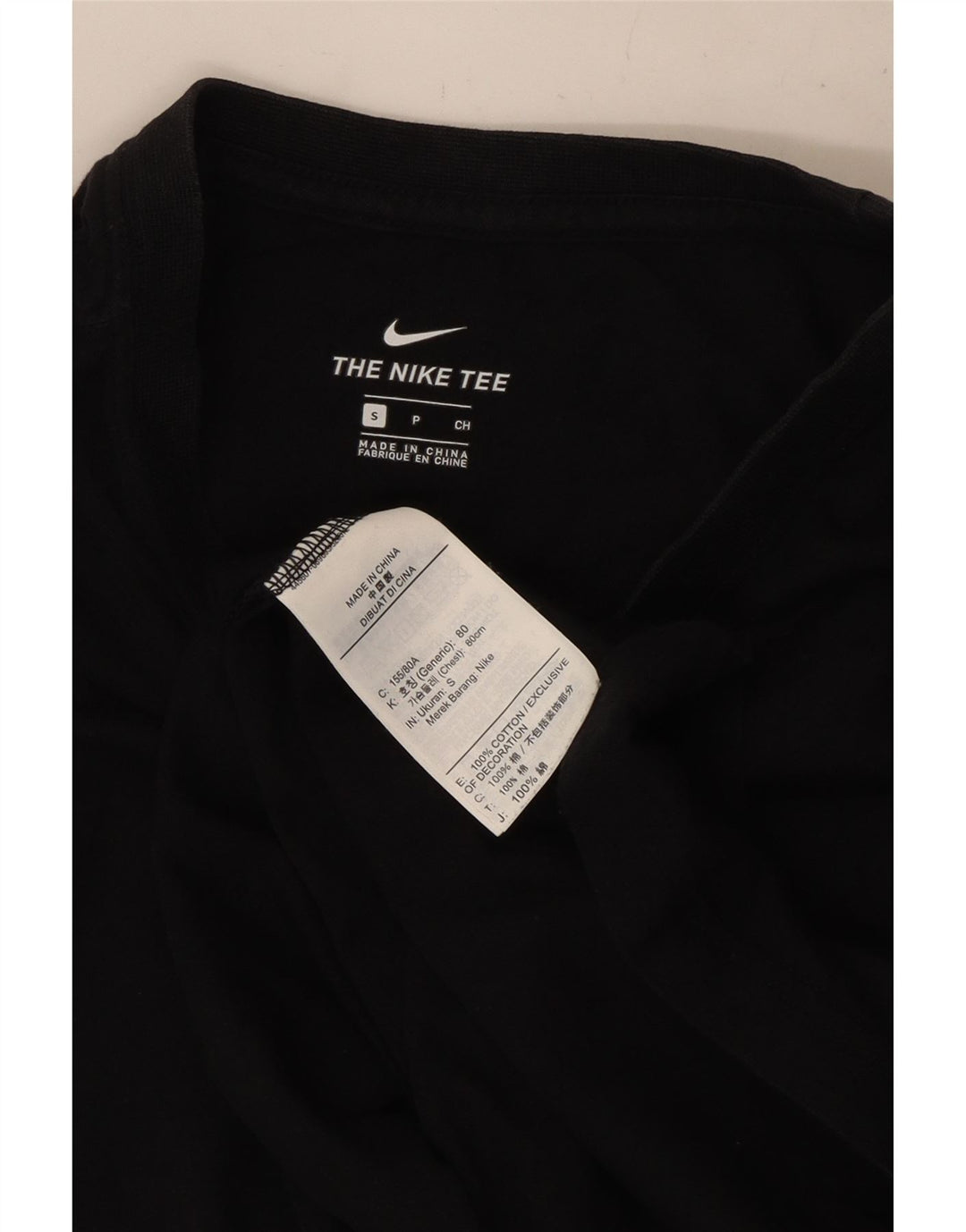 Nike grafisk T-shirt top til mænd, lille sort bomuld