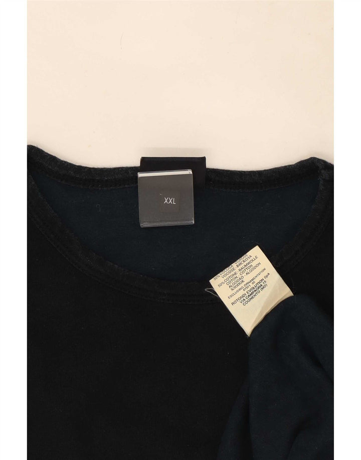 Trussardi Jeans Herre Top Langærmet 2XL Sort Viscose