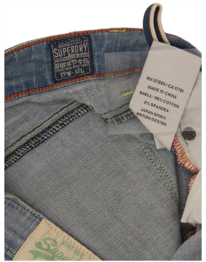 SUPERDRY Womens Skinny Jeans W29 L32 Blue Cotton