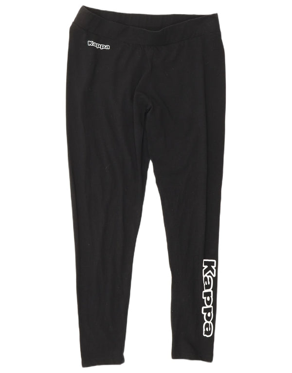 KAPPA Grafiske Leggings til kvinder UK 18 XL Sort bomuld