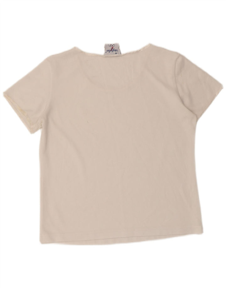 AUSTRALIAN L'ALPINA T-shirt top til kvinder IT 46 Stor hvid polyester