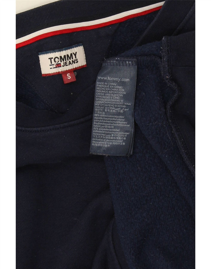 Tommy Hilfiger Dame Oversized Sweatshirt Jumper UK 10 Small Navy Blue
