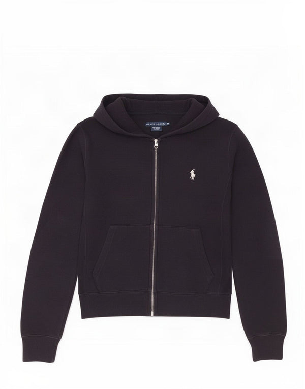 Ralph Lauren Womens Oversized Zip Hoodie Sweater UK 6 XS Navy Blue Cotton