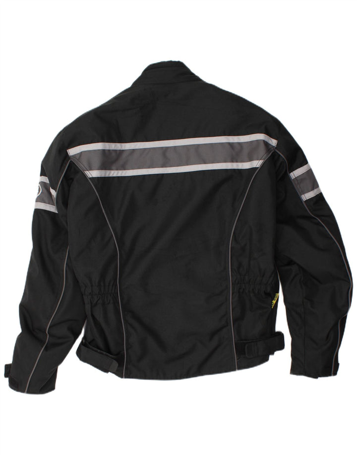 Vintage Herre Racer Jakke UK 42 XL Sort Stribet