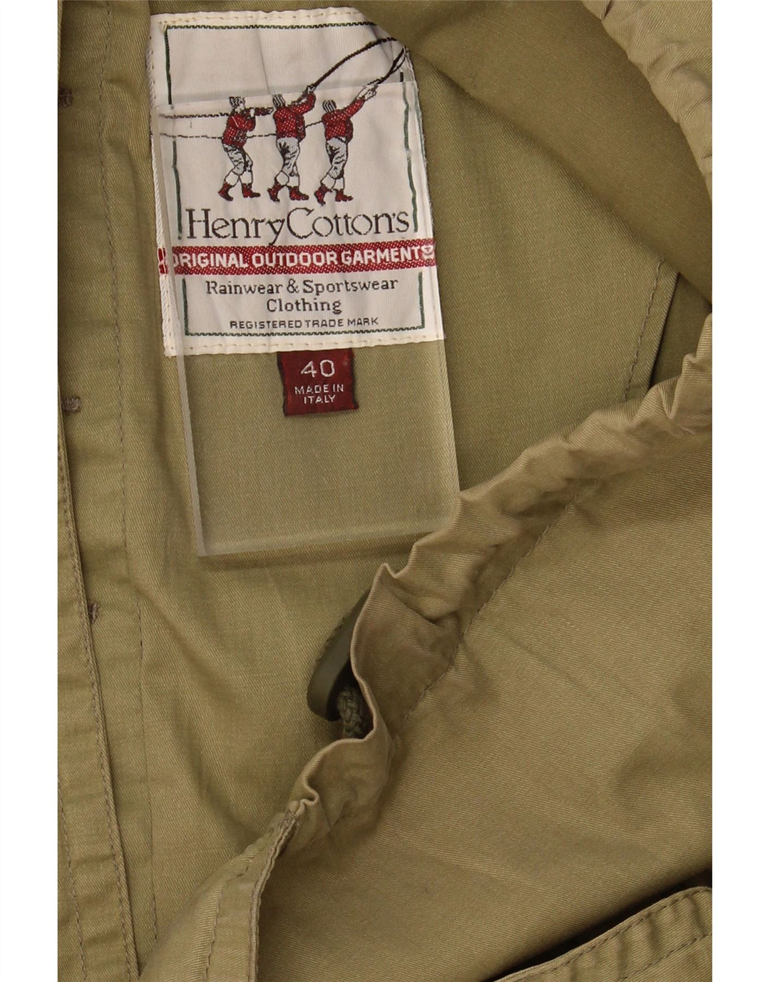 HENRY COTTONS Womens Oversized Utility Jacket IT 40 Small Khaki Cotton Vintage Henry Cottons and Second-Hand Henry Cottons from Messina Hembry 