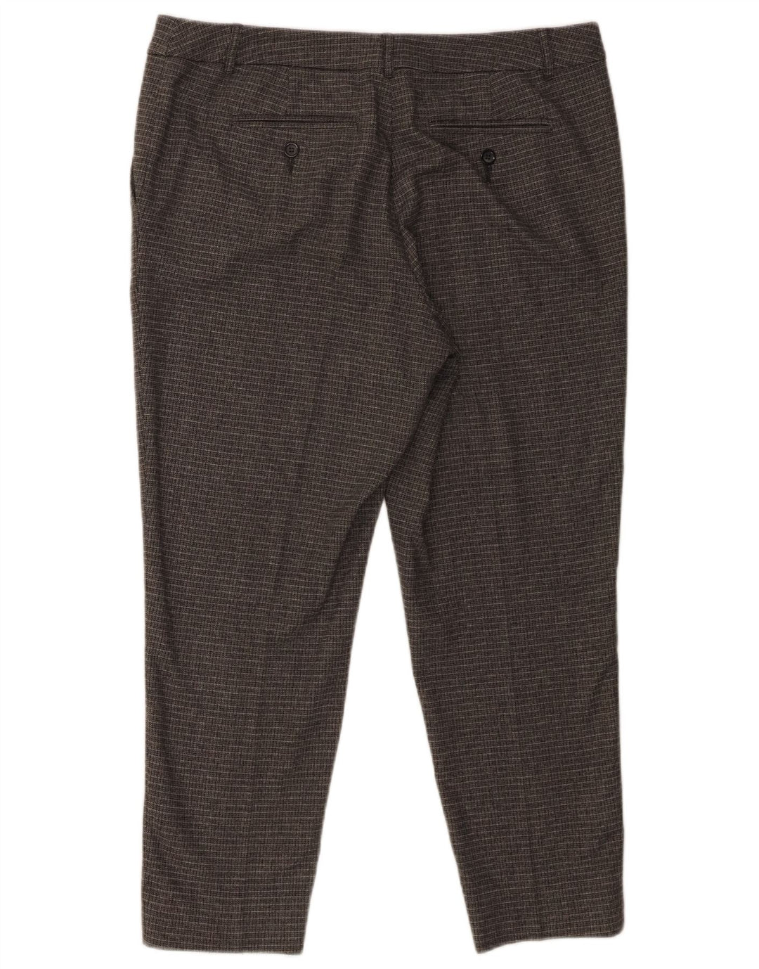 Max & Co. Slim cropped bukser til kvinder UK 14 Large W34 L24 Grå ternet