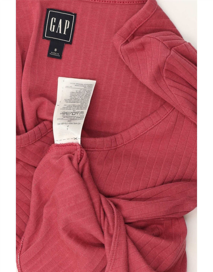 Gap Dame Langærmet Bodysuit UK 10 Small Pink Bomuld