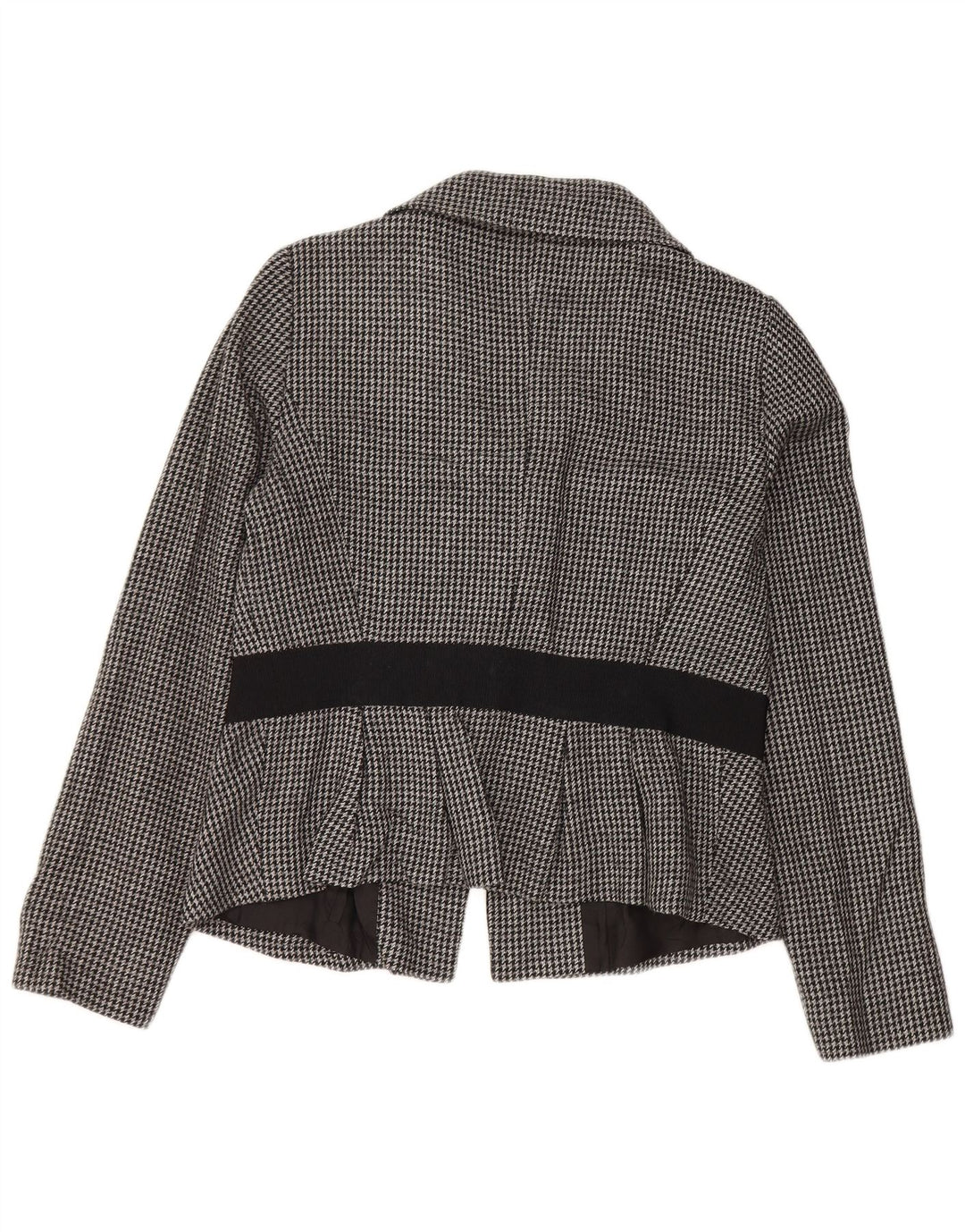 Max & Co. Dame Crop 2-knaps blazerjakke UK 14 Medium Grey Houndstooth
