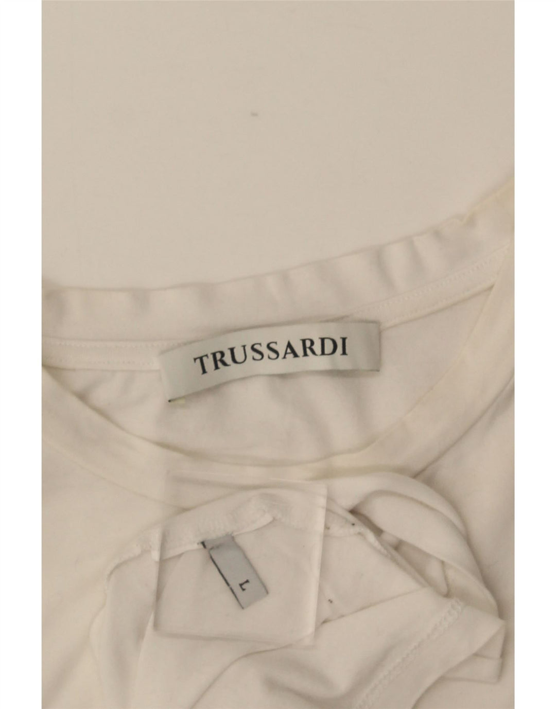 Trussardi Dame T-Shirt Top UK 14 Large White
