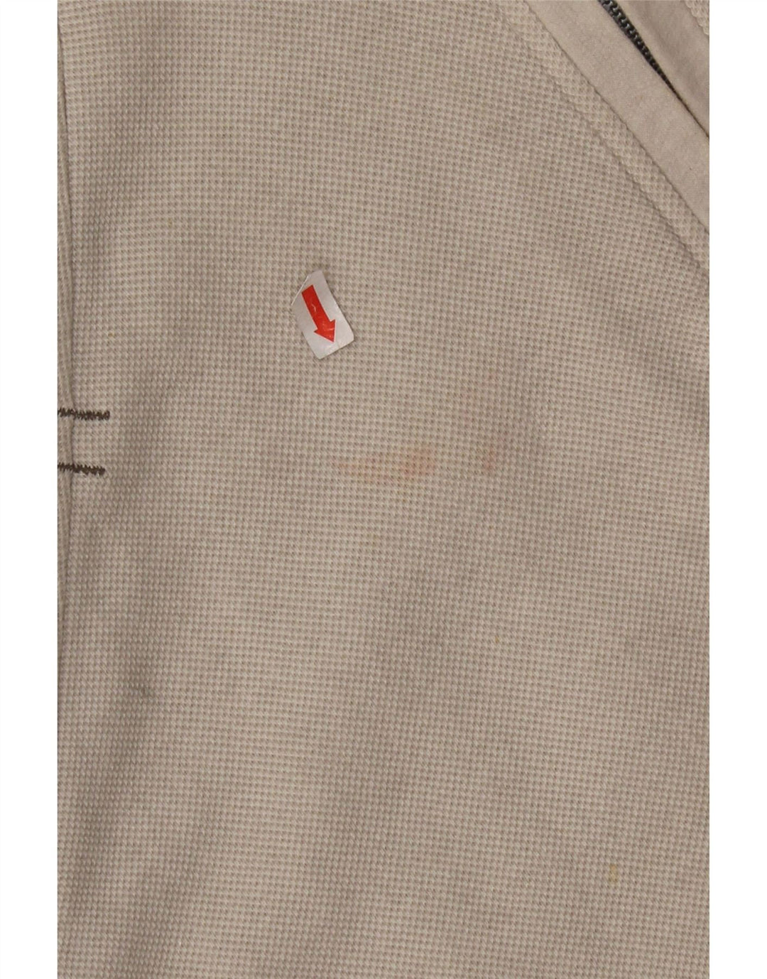 FAT FACE Mens Zip Neck Sweatshirt Jumper Medium Off White Cotton