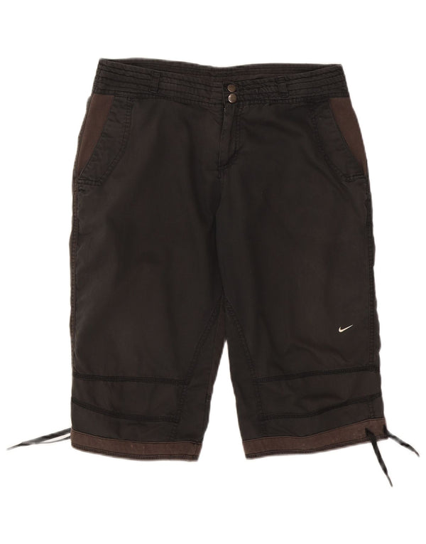 Nike Graphic Chino Shorts UK 12 Medium W30 Sort Colourblock Bomuld
