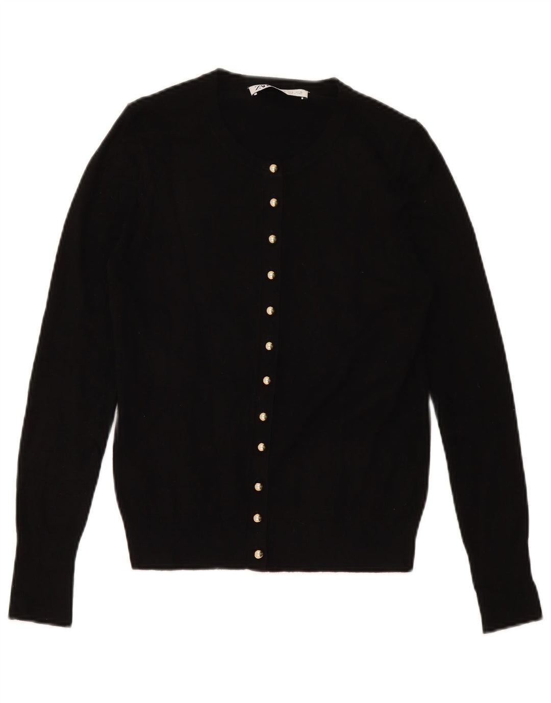 Zara Dame Cardigan Sweater UK 10 Small Black