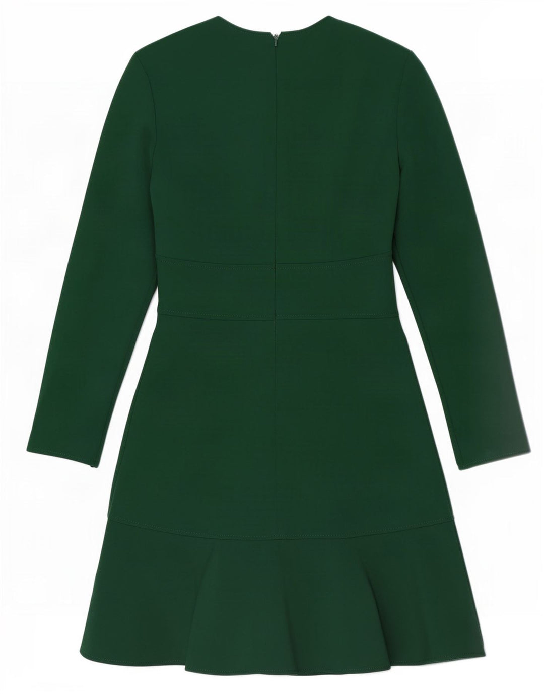 Zara Dame Langærmet A-Line Kjole UK 10 Lille Grøn Polyester