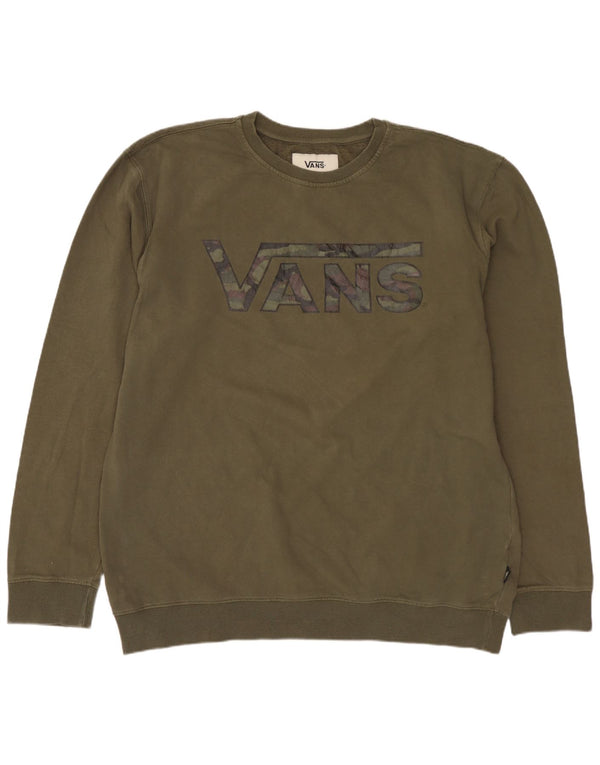 VANS Grafisk sweatshirt til mænd XL Khaki Bomuld
