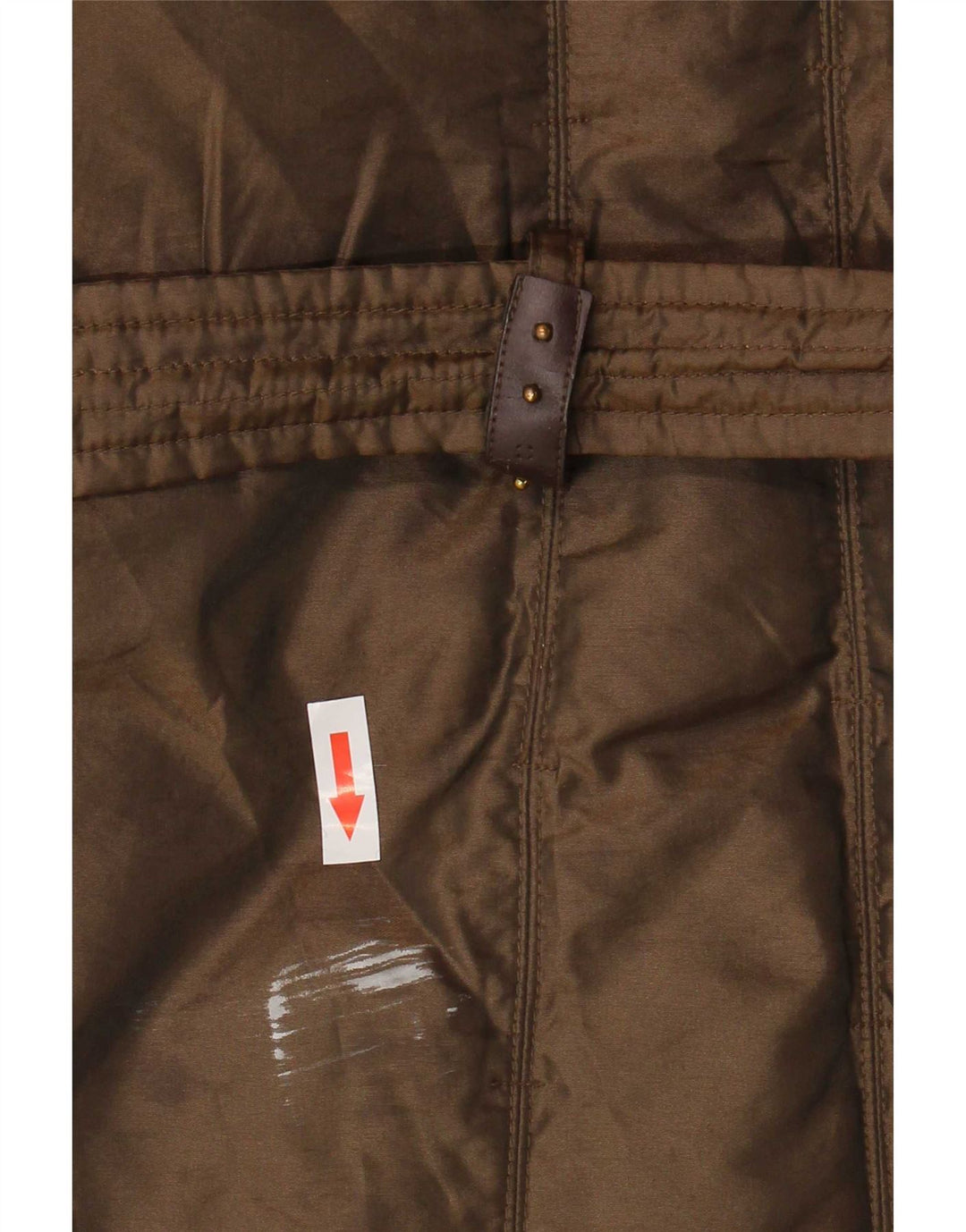 Trussardi Jeans Dame Polstret Jakke IT 46 Stor Khaki Polyamid