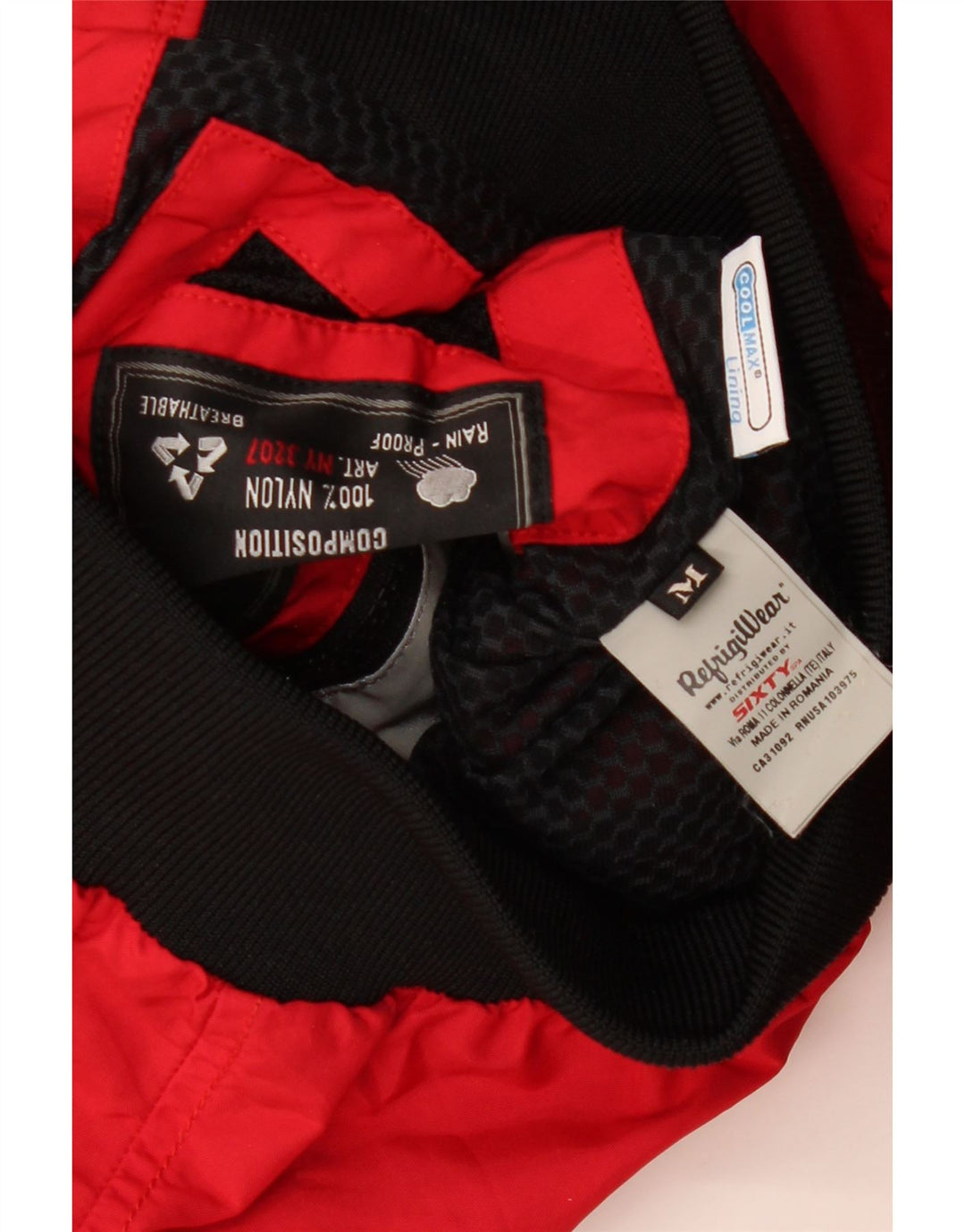 REFRIGIWEAR Womens Crop Hooded Bomber Jacket UK 12 Medium Rød Polyamid