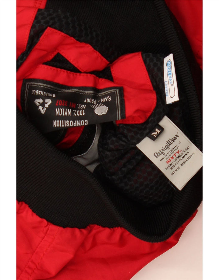 REFRIGIWEAR Womens Crop Hooded Bomber Jacket UK 12 Medium Rød Polyamid