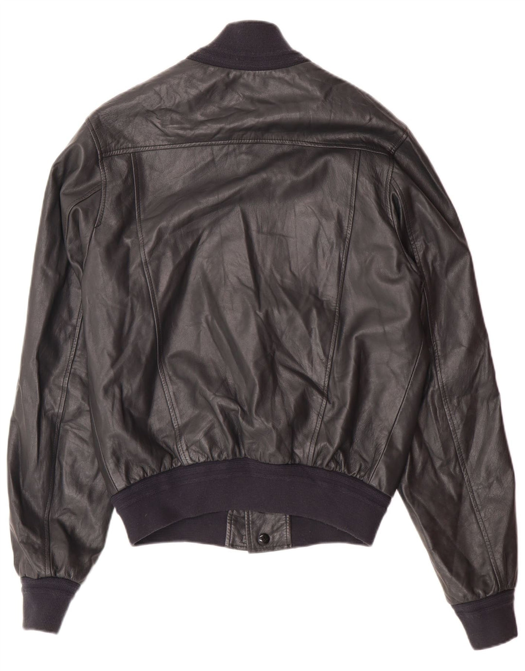 Vintage Herre Læder Bomber Jacket UK 36 Small Grey Læder