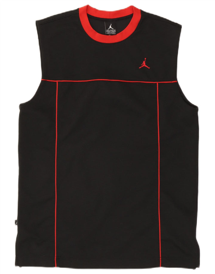 Jordan Herrevest Top UK 39/41 Medium Sort Stribet Polyester