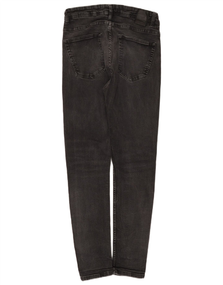 Zara Dame Slim Jeans EU 42 Large W32 L29 Sort Bomuld