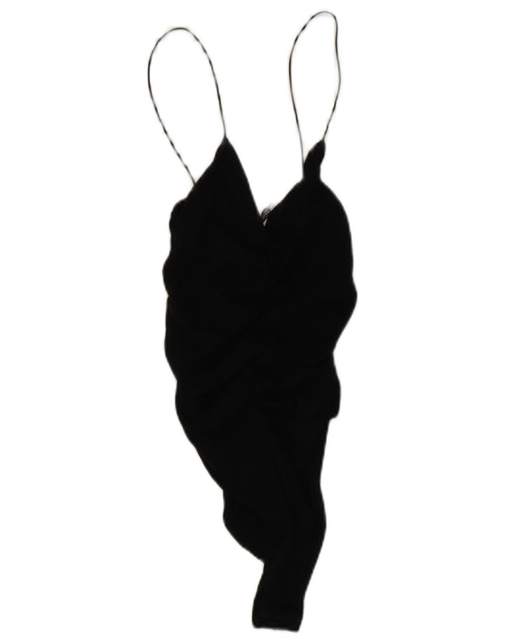 Zara Dame Mini Slip Dress UK 12 Medium Black