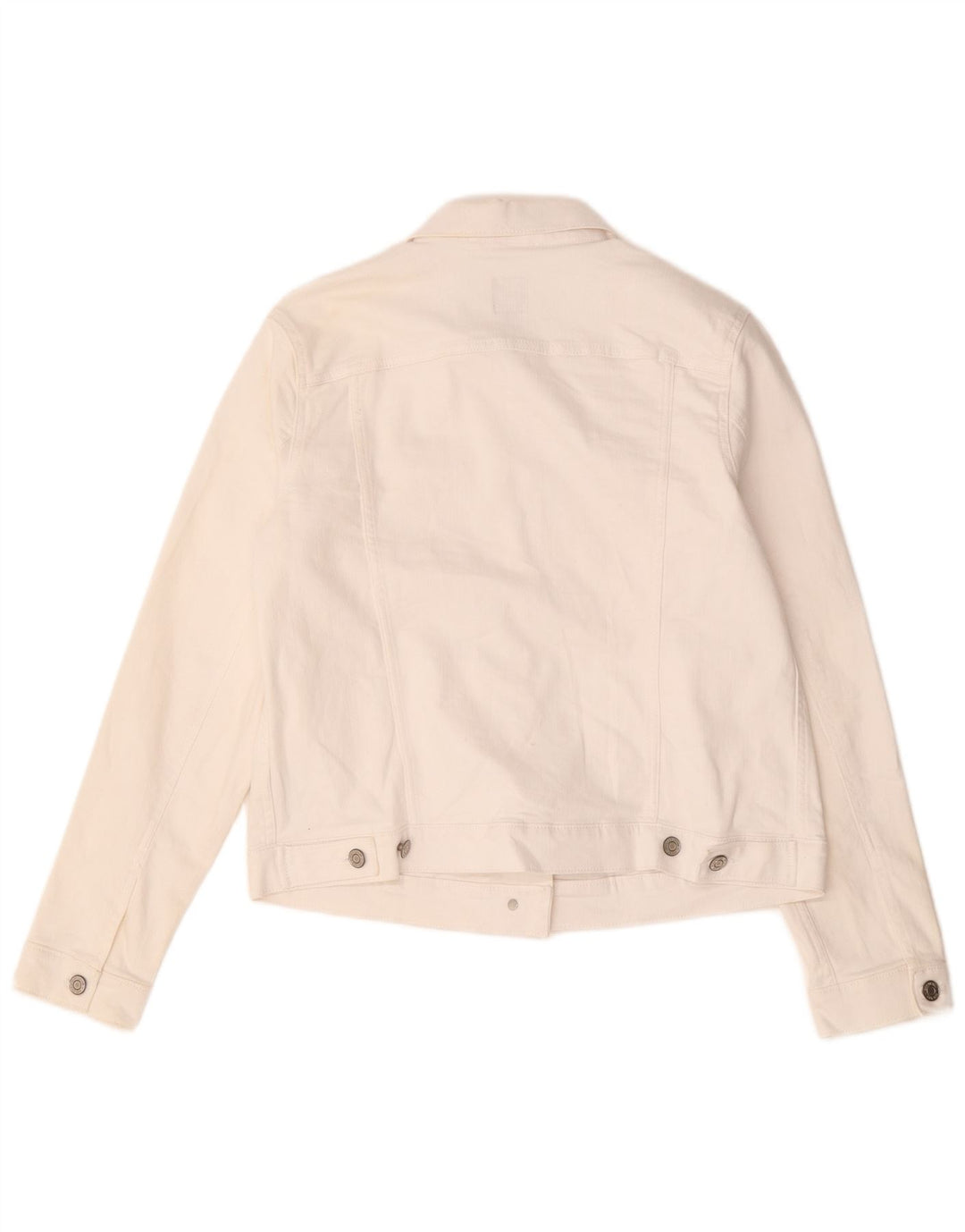Gap Dame denimjakke UK 16 Stor Hvid Bomuld