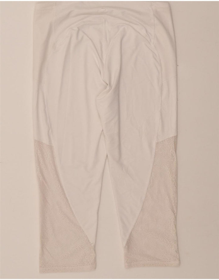 FILA Womens Capri Leggings UK 20 2XL  White Polyester Vintage Fila and Second-Hand Fila from Messina Hembry 
