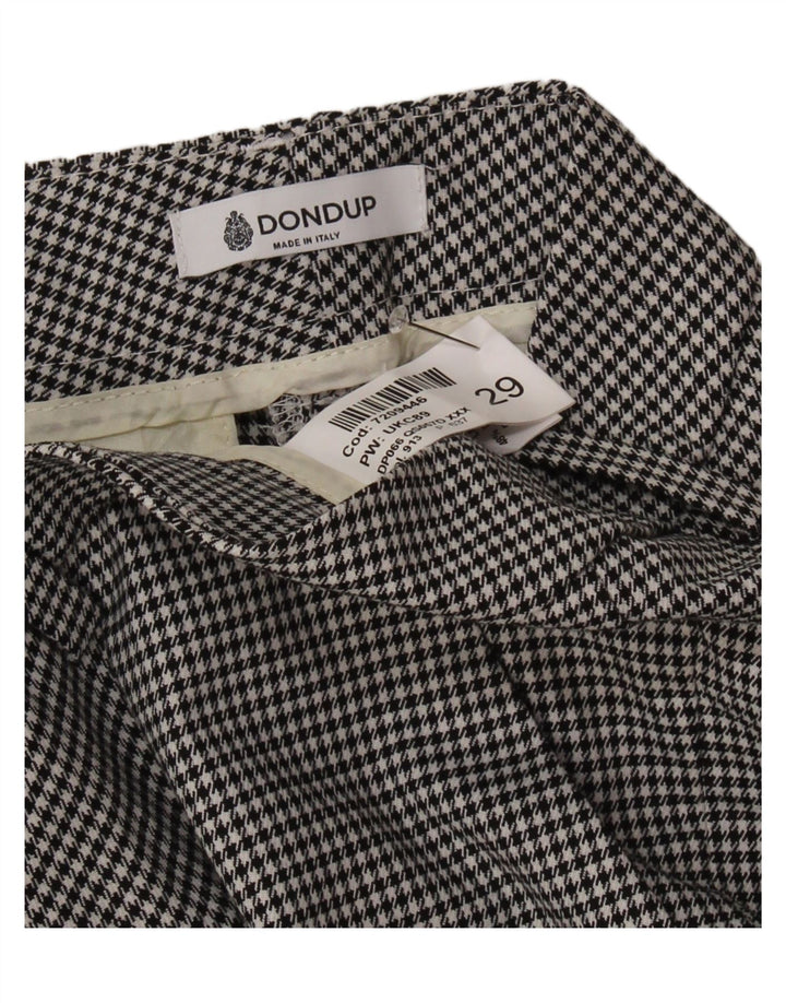 Dondup Slim Chino Bukser til kvinder W29 L26 Sort Houndstooth Acetate