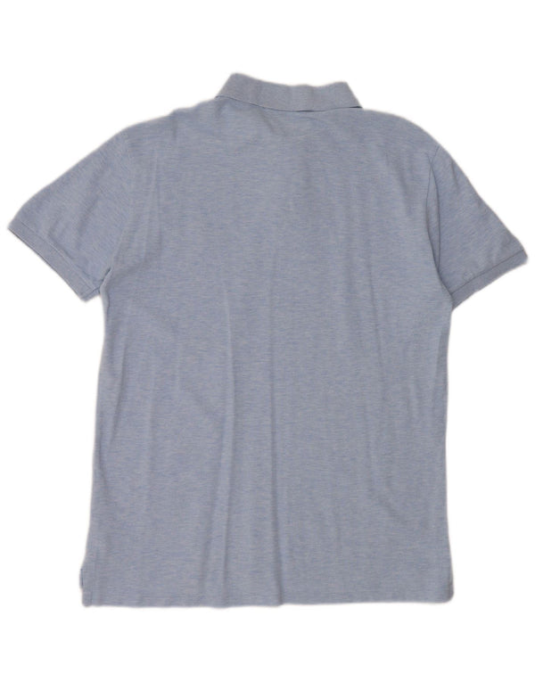 POLO RALPH LAUREN Herre Slim Fit Polo Shirt Large Blue Flecked Bomuld