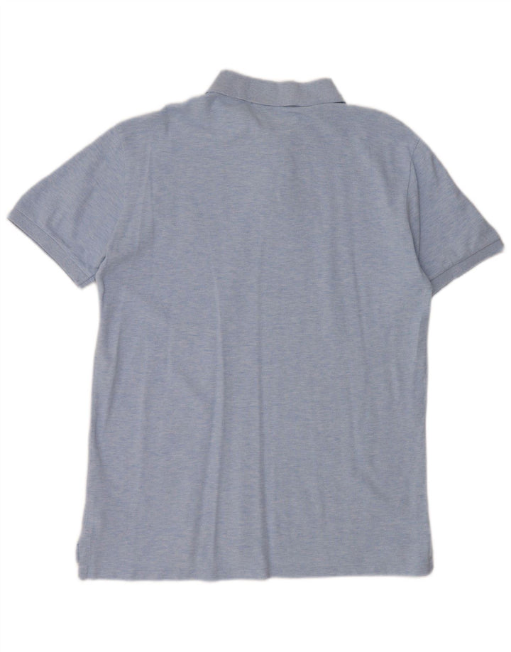 POLO RALPH LAUREN Herre Slim Fit Polo Shirt Large Blue Flecked Bomuld