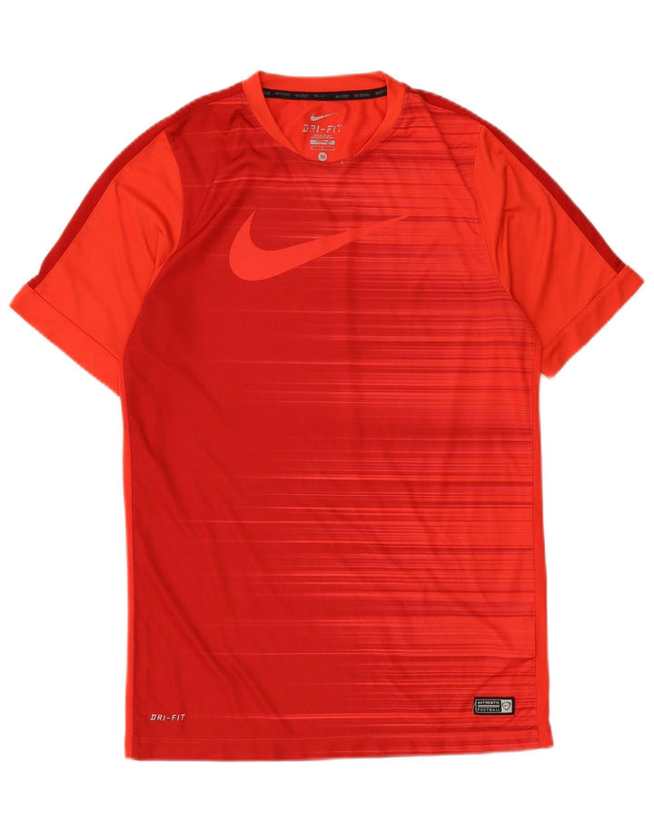 NIKE Herre Dri Fit grafisk T-shirt Top Medium Rød Polyester