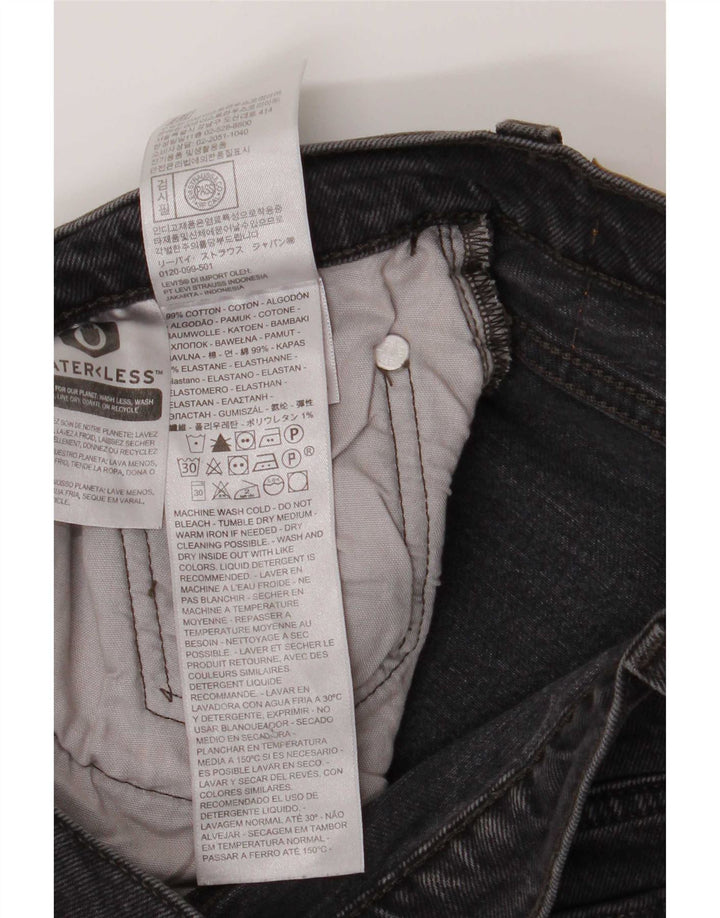 Levi's Dame 501 Straight Jeans W27 L28 Grå Bomuld