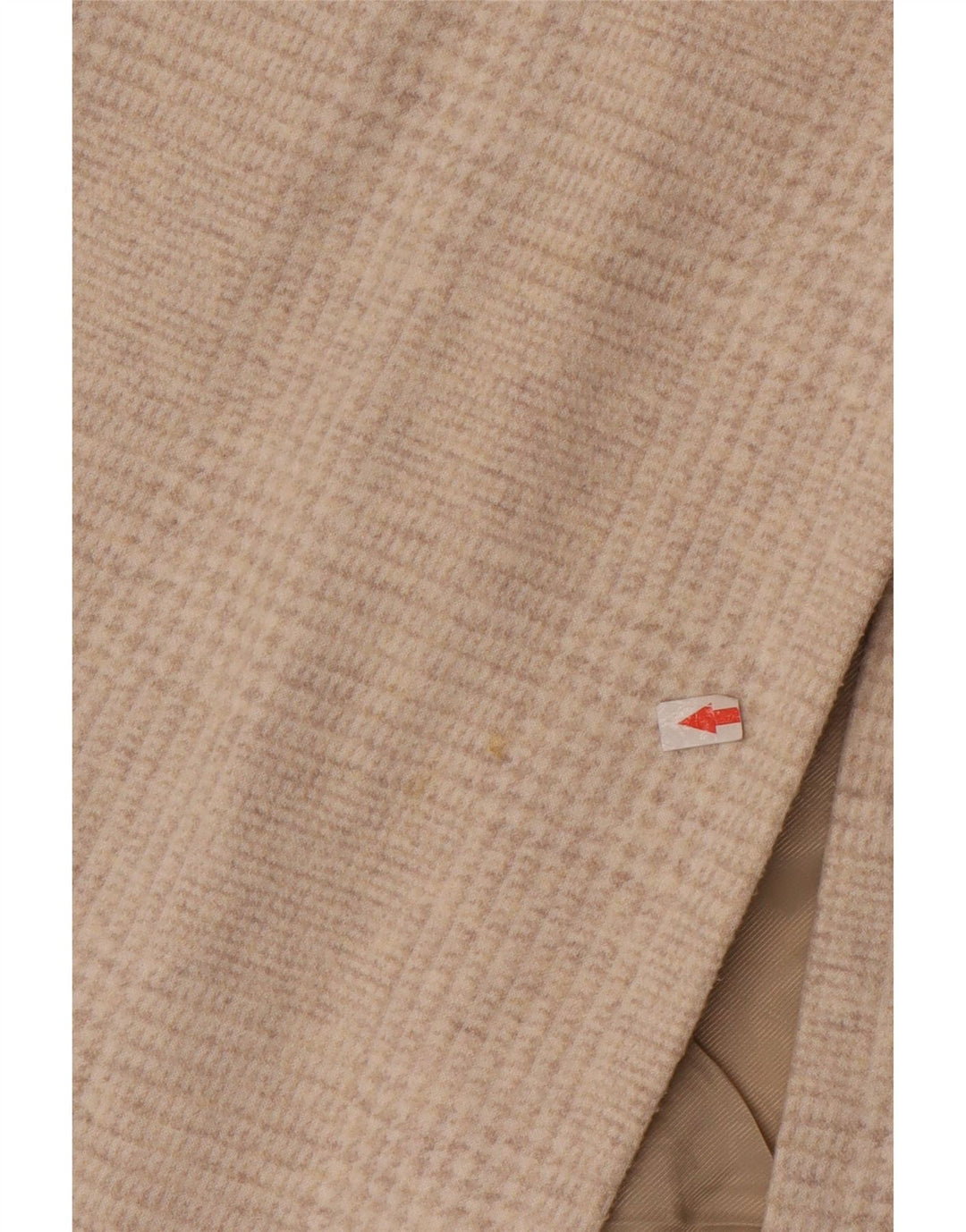 Zara Dame Oversized Overfrakke UK 10 Small Beige Houndstooth