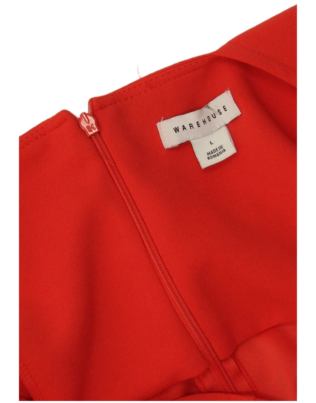 Warehouse Dame Ærmeløs Jumpsuit UK 16 Large Red Polyester