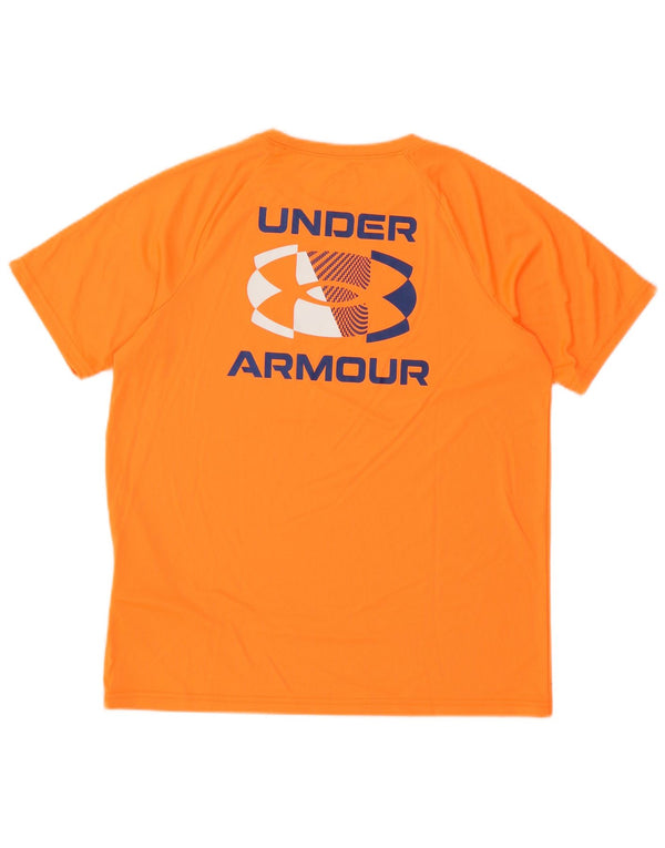Under Armour Boys Grafisk T-Shirt Top 11-12 År Stor Orange Polyester